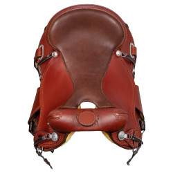 Selle western trail manteau rond full quarter 8020 Noisette Marron