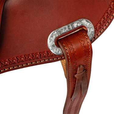 Selle western trail manteau rond full quarter 8020 Noisette Marron
