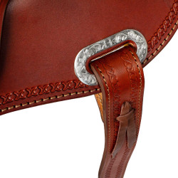 Western trailzadel ronde schoft full quarter 8020 Hazelnoot Bruin