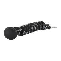 Longe Acavallo Nylon Tréssé avec Embout en Cuir Noir Longe Acavallo Nylon Tréssé avec Embout en Cuir Noir