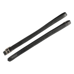 Etrivières Acavallo Cuir Intérieur Nylon Noir