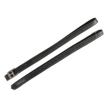 Etrivières Acavallo Cuir Intérieur Nylon Noir