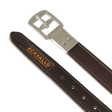 Etrivières Acavallo Cuir Intérieur Nylon Marron foncé