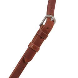 Collier de chasse martingale Acavallo en cuir 3 points Cognac Marron