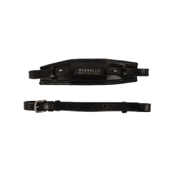 Leren neusriem Acavallo voor Hackamore Zwart Leren neusriem Acavallo voor Hackamore Zwart