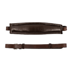 Muserolle Acavallo en cuir pour Hackamore Marron foncé Muserolle Acavallo en cuir pour Hackamore Marron foncé