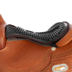 Couvre siège Acavallo Ortho-Coccyx Western Gel Hexagonal Dri-Lex 20mm Marron