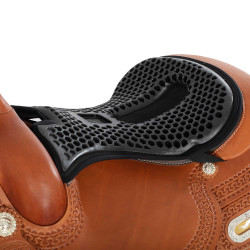 Zadelhoes Acavallo Ortho-Coccyx Western Gel Hexagonal Dri-Lex 20mm Zwart