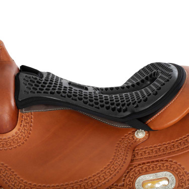 Zadelhoes Acavallo Ortho-Coccyx Western Gel Hexagonal Dri-Lex 20mm Zwart