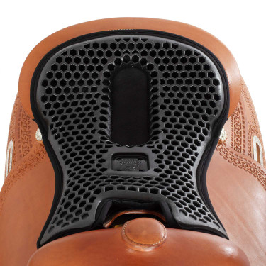 Zadelhoes Acavallo Ortho-Coccyx Western Gel Hexagonal Dri-Lex 20mm Zwart