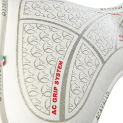 Acavallo schokdemper grip en traagschuim Close Contact Wit / zilver