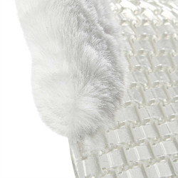 Ademend Gel-schokdemper Acavallo met schapenvacht rand Transparant / wit