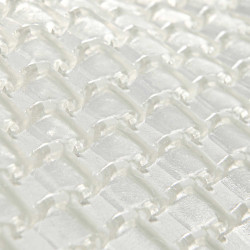 Ademend Gel-schokdemper Acavallo met schapenvacht rand Transparant / wit