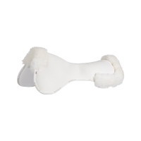 Schokdemper met traagschuim Acavallo Close Contact schapenvacht Wit / wit