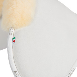 Schokdemper met traagschuim Acavallo Close Contact schapenvacht Wit / natuurlijk