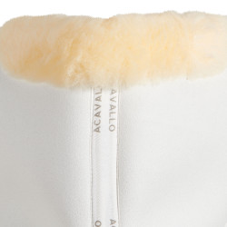 Schokdemper met traagschuim Acavallo Close Contact schapenvacht Wit / natuurlijk