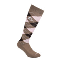 Chaussettes Acavallo en Coton avec Strass Marron / rose / strass marron