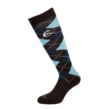 Chaussettes Acavallo en Coton avec Strass Marron / bleu / strass bleu Chaussettes Acavallo en Coton avec Strass Marron / bleu / strass bleu