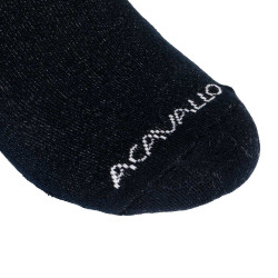 Chaussettes Acavallo en Coton avec Strass Bleu foncé / bleu / strass gris