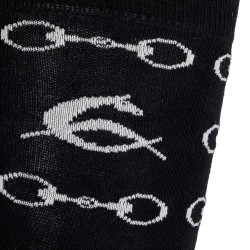 Chaussettes mi-mollet en coton Acavallo Noir Chaussettes mi-mollet en coton Acavallo Noir