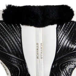 Amortisseur Acavallo Close Contact Classic Gel mémoire de forme mouton Blanc / noir Amortisseur Acavallo Close Contact Classic Gel mémoire de forme mouton Blanc / noir
