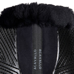 Amortisseur Acavallo Close Contact Classic Gel mémoire de forme mouton Noir / noir