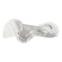 Mixte Close Contact zadelonderlegger Acavallo Classic met volledige schapenvacht Transparant / wit