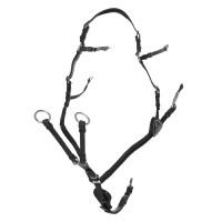 Collier de chasse martingale Acavallo en cuir 5 points Marron foncé Collier de chasse martingale Acavallo en cuir 5 points Marron foncé