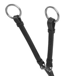 Martingaal-borsttuig Acavallo van leer met 5 punten Zwart