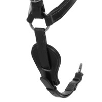 Martingaal-borsttuig Acavallo van leer met 5 punten Donkerbruin