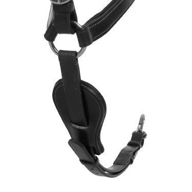 Martingaal-borsttuig Acavallo van leer met 5 punten Zwart