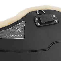 Sangle bavette Acavallo Gel & Pvc Doublure amovible en laine Noir Sangle bavette Acavallo Gel & Pvc Doublure amovible en laine Noir