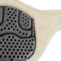 Sangle bavette Acavallo Gel & Pvc Doublure amovible en laine Noir