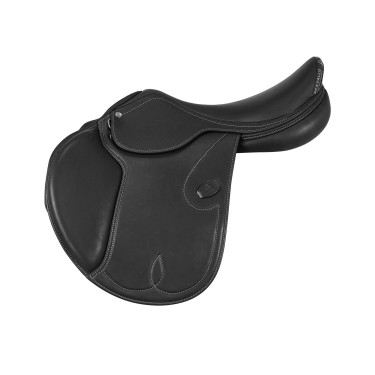 Selle d'obstacle en cuir Acavallo Botticelli Noir