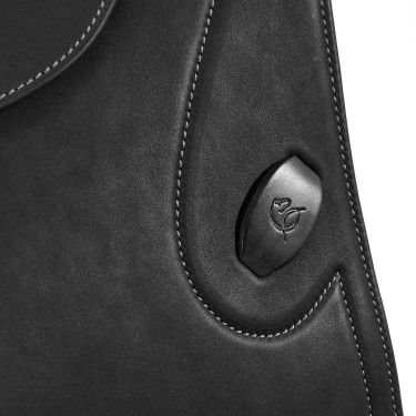 Zadel voor springwedstrijden van leer Acavallo Botticelli Zwart