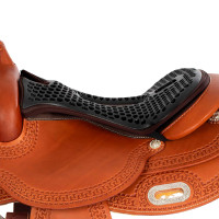 Couvre siège Acavallo Ortho-Pubis Western Gel hexagonal 20 mm Drylex Marron Couvre siège Acavallo Ortho-Pubis Western Gel hexagonal 20 mm Drylex Marron