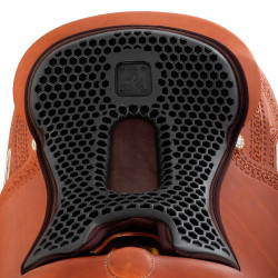 Couvre siège Acavallo Ortho-Pubis Western Gel hexagonal 20 mm Drylex Marron Couvre siège Acavallo Ortho-Pubis Western Gel hexagonal 20 mm Drylex Marron