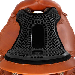 Couvre siège Acavallo Ortho-Pubis Western Gel hexagonal 20 mm Drylex Noir