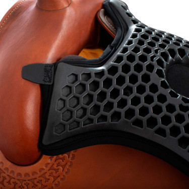 Couvre siège Acavallo Ortho-Pubis Western Gel hexagonal 20 mm Drylex Noir