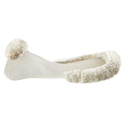 Amortisseur gel et mouton réhausseur arrière Acavallo Naturel Marron