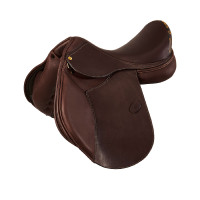 Selle mixte Bernini avec panneaux en laine Acavallo Marron foncé Selle mixte Bernini avec panneaux en laine Acavallo Marron foncé