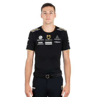 T-shirt d'entraînement GP homme en tissu technique avec multi-logo Equestro T-shirt d'entraînement GP homme en tissu technique avec multi-logo Equestro