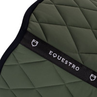 Tapis de dressage en tissu technique édition Black Line Equestro Vert foncé / noir