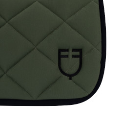 Technische stof dressuurdeken Black Line Equestro editie Donkergroen / zwart