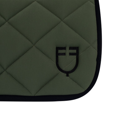 Technische stof dressuurdeken Black Line Equestro editie Donkergroen / zwart