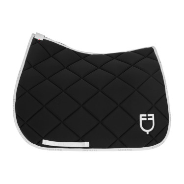 Tapis de dressage en tissu technique avec logo GP Equestro Noir / blanc