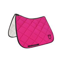 Tapis de dressage en tissu technique avec logo GP Equestro Fuchsia / noir
