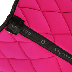 Tapis de dressage en tissu technique avec logo GP Equestro Fuchsia / noir Rose Tapis de dressage en tissu technique avec logo GP Equestro Fuchsia / noir Rose