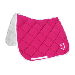 Tapis de dressage en tissu technique avec logo GP Equestro Fuchsia / blanc Rose