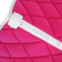 Tapis de dressage en tissu technique avec logo GP Equestro Fuchsia / blanc Rose